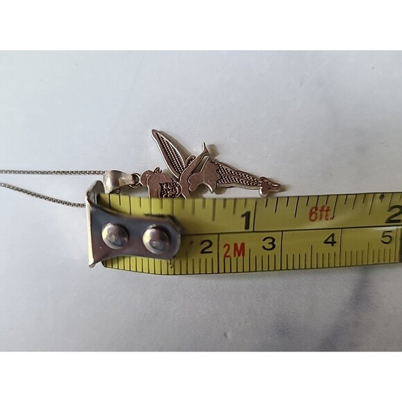 Disney 925 Sterling Silver Tinker Bell Pendant Necklace Vintage Italy JCM - Picture 8 of 10